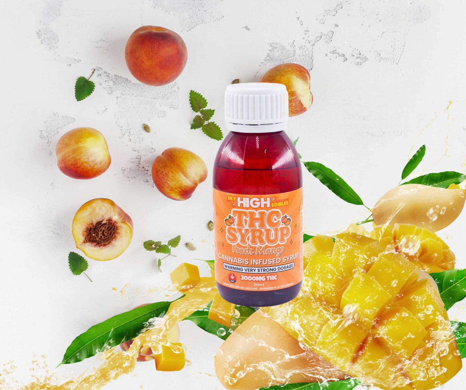 Sky High Syrup – Peach Mango 3000mg THC