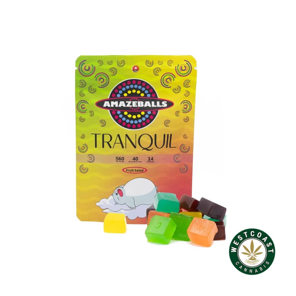 Amazeballs Edibles – Tranquil Gummies – 560mg THC