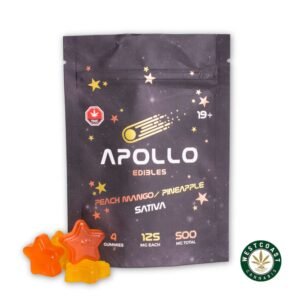 Apollo Edibles – Peach Mango/Pineapple Shooting Stars 500mg THC Sativa