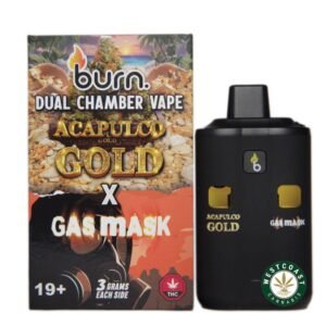 Burn Extracts – Dual Chamber Disposable Vape – Acapulco Gold + Gas Mask (3+3 Gram)