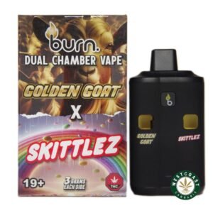 Burn Extracts – Dual Chamber Disposable Vape – Golden Goat + Skittlez (3+3 Gram)