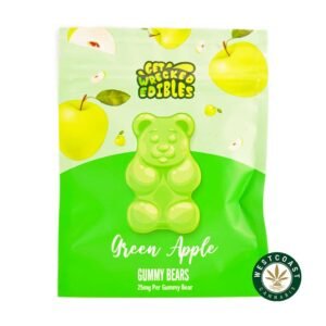 Get Wrecked Edibles – Green Apple Gummy Bears 300mg THC