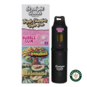 Straight Goods – Triple Chamber Vape – Bubble Gum + Apples and Banana + Melonade (3 Grams + 3 Grams + 3 Gram)