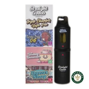 Straight Goods – Triple Chamber Vape – Snoop Dogg OG + Wedding Cheesecake + Donut Shop (3 Grams + 3 Grams + 3 Gram)
