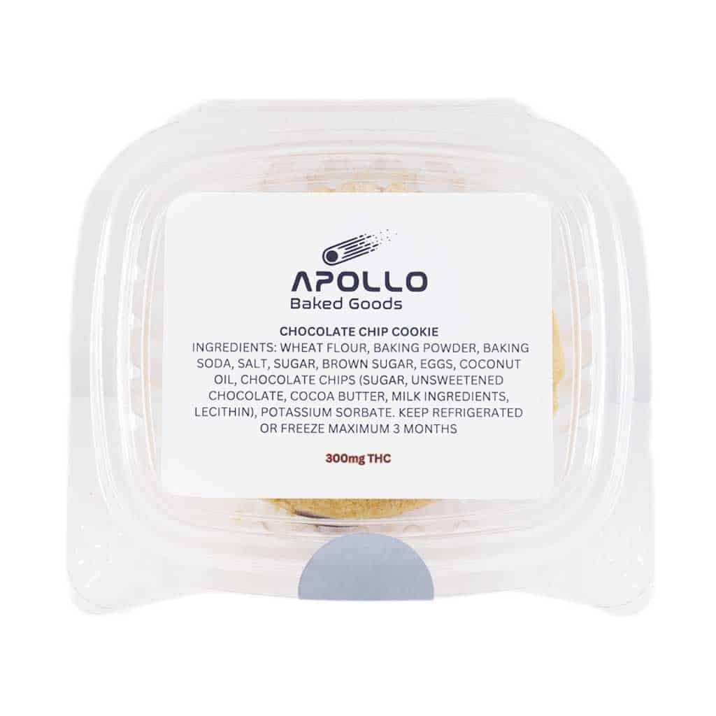 Apollo Baked Goods – Chocolate Chip Cookies – 300mg THC