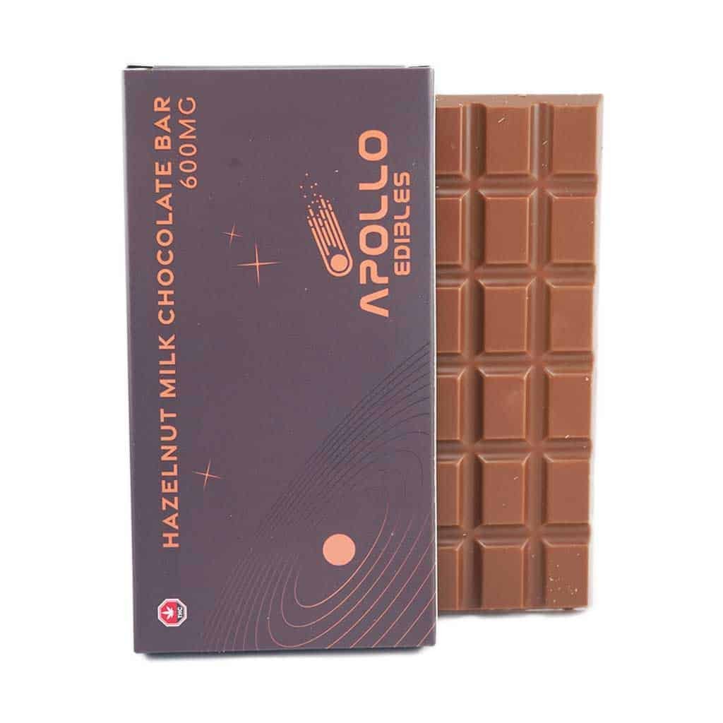 Apollo Edible Chocolates – Hazelnut Milk Chocolate Bar – 600MG THC