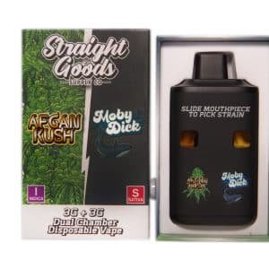 Straight Goods – Dual Chamber Vape – Afghan Kush + Moby Dick (3 Grams + 3 Grams)