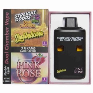 Straight Goods – Dual Chamber Vape –  Dabbalicious + Pink Rose (3 Grams + 3 Grams)