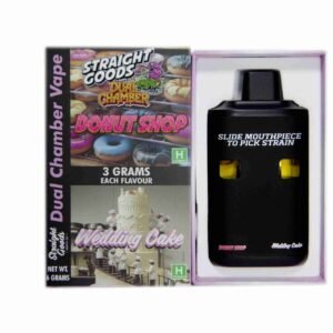 Straight Goods – Dual Chamber Vape –  Donut Shop + Wedding Cake (3 Grams + 3 Grams)
