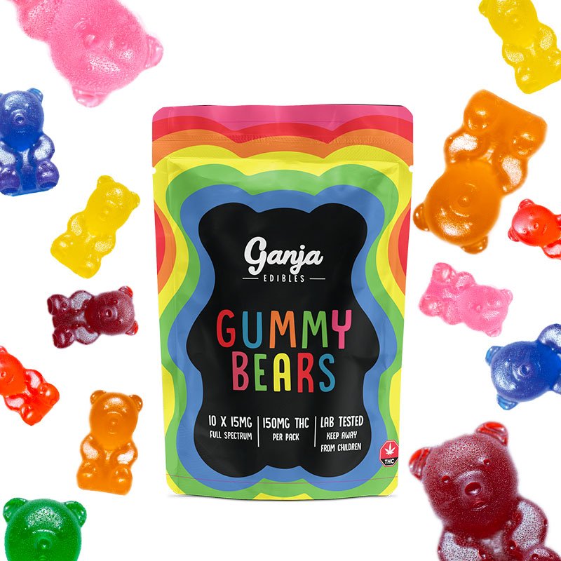 Ganja Edibles – Sour Ganja Bears 150MG Mix and Match 3