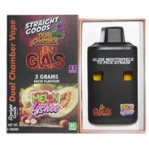 Straight Goods – Dual Chamber Vape –  Gas + Melon Lychee (3 Grams + 3 Grams)